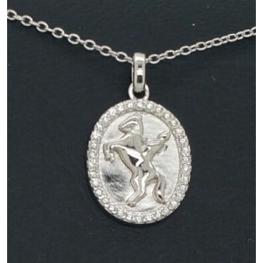 Necklace Horse Medaillon Silver